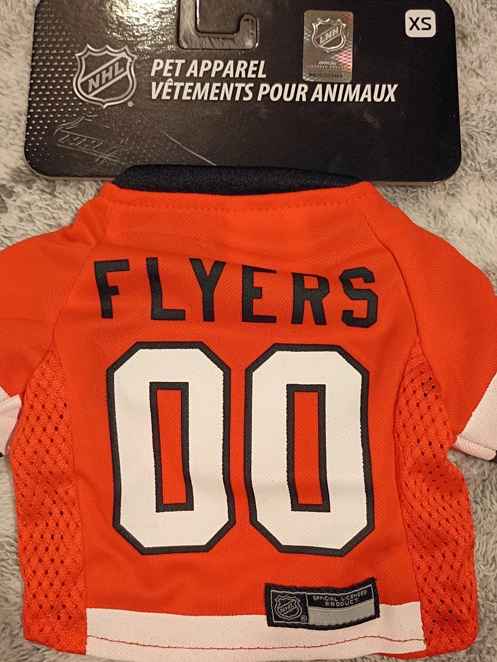 NHL Philadelphia Flyers Pet Jersey - Orange "00"